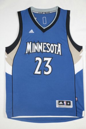 Maillot De Basket Minnesota Timberwolves Jimmy Butler 23 Short Sleeve Tissus Sportif Fans Edition Bleu
